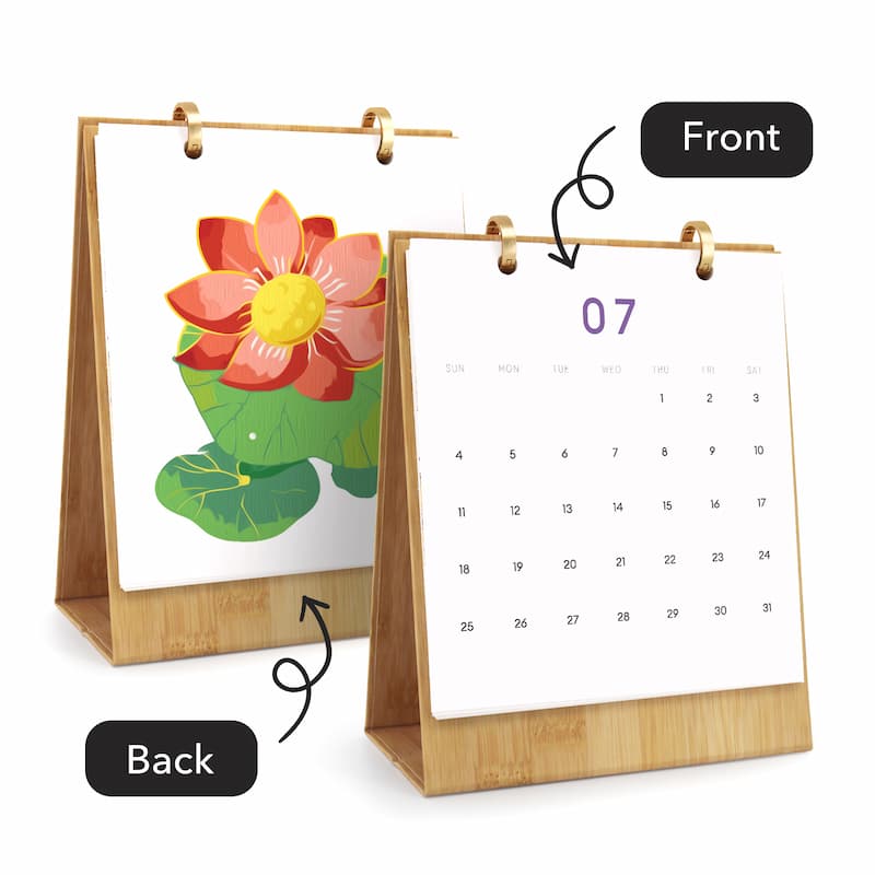 Botanical Flowers Paint by Numbers Calendar