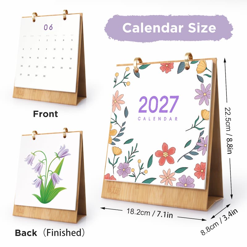 Botanical Flowers Paint by Numbers Calendar