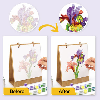 Botanical Flowers Paint by Numbers Calendar