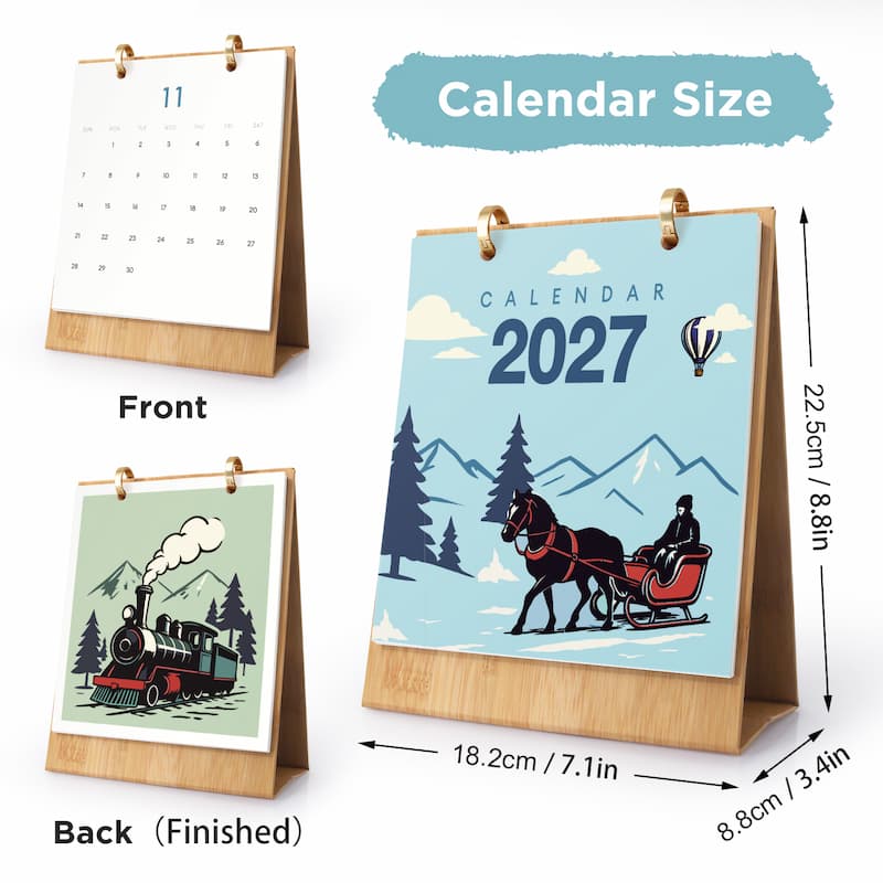 Vintage Travel Paint by Numbers Calendar Kit
