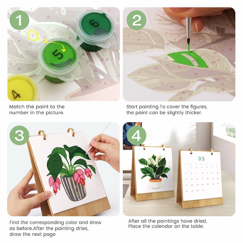 Plant Collection Paint by Numbers Calendar