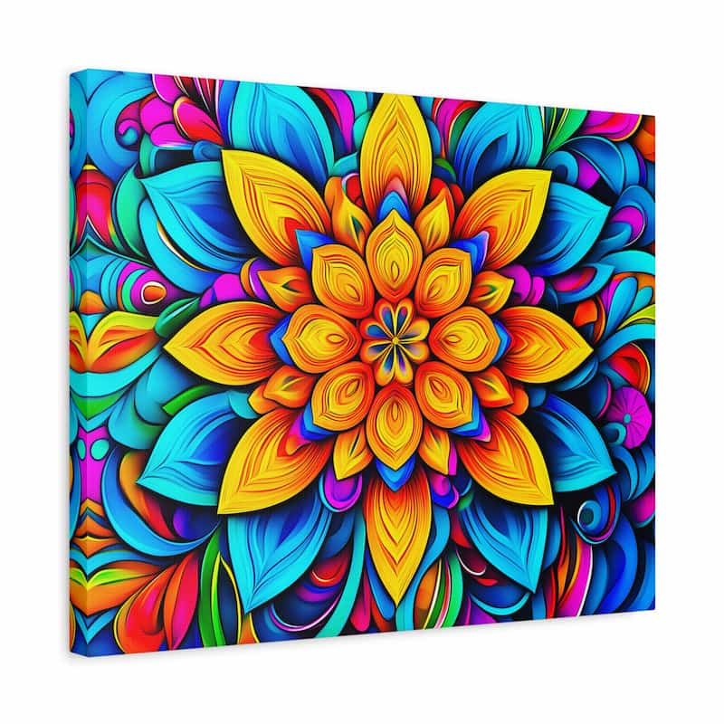 Colorful abstract floral design on a white background