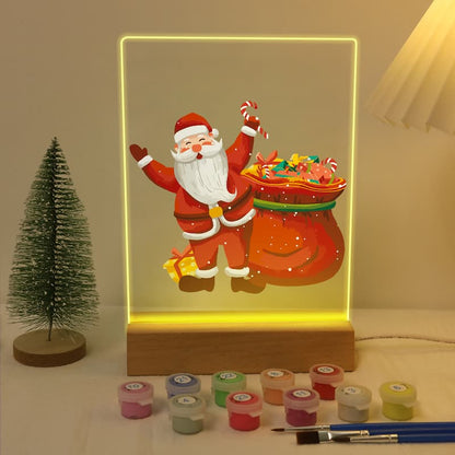 LED paint by numbers kit Christmas design